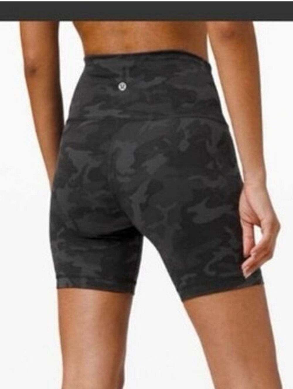 lululemon athletica High-Rise Camo Bike Shorts in Black